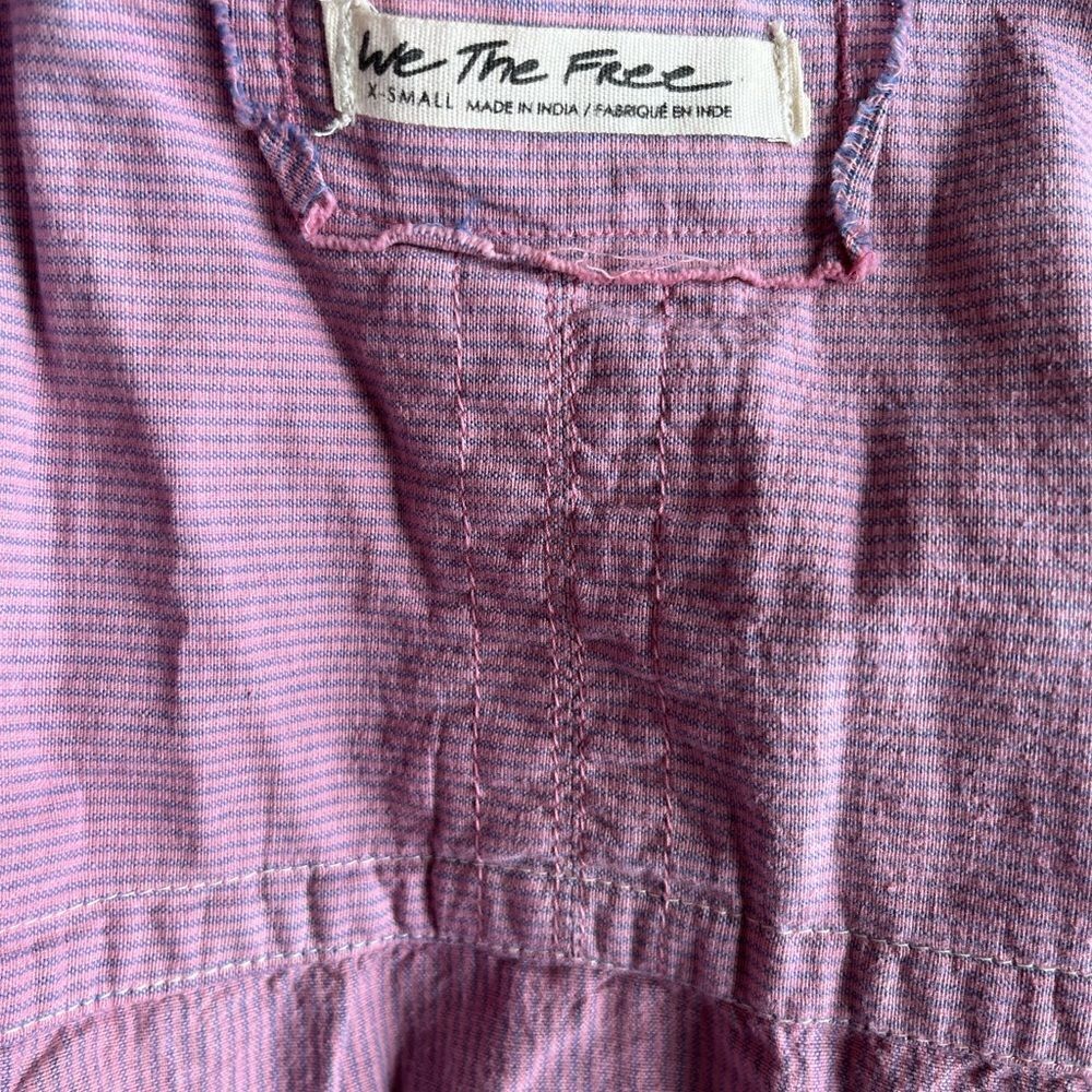‎Free People Cardiff Buttondown oversized shirt women’s size XS - Picture 3 of 5